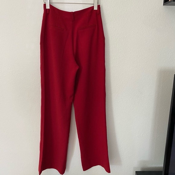 Forever 21 wide leg trouser pant medium red - Picture 2 of 4